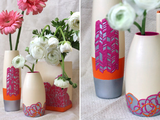 DIY Textured Clay Vase