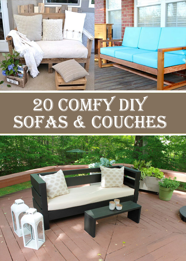 20 Comfy DIY Sofa & Couch Plans