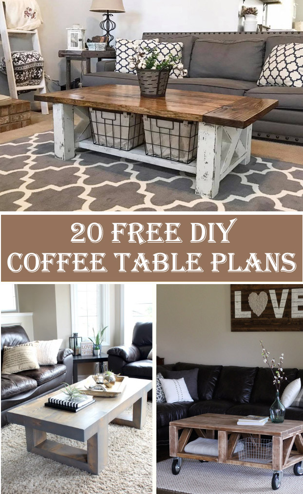 20 Free DIY Coffee Table Plans