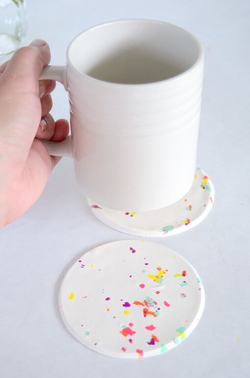 DIY Adorable Confetti Coaster