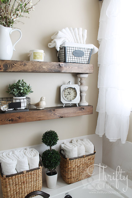 DIY Floating Shelves by ThriftyandChic