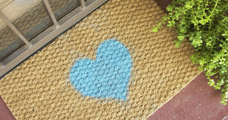 DIY Heart Doormat