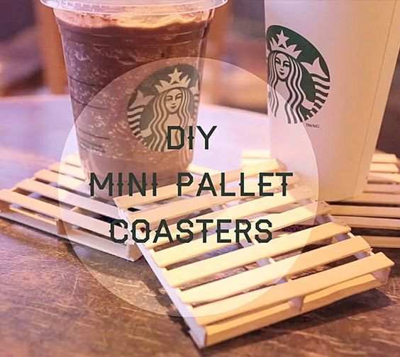 DIY Mini Pallet Coasters