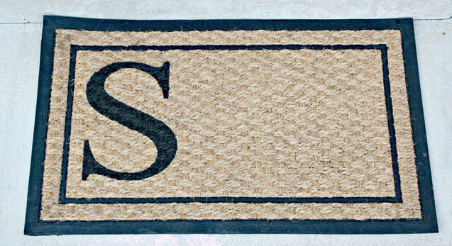 DIY Monogram Doormat