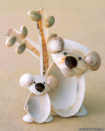 DIY Seashell Koalas