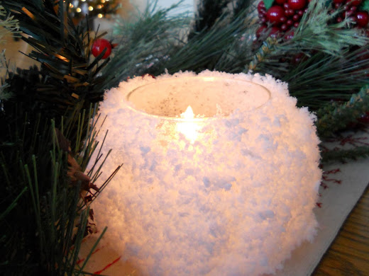 DIY Snowball Candle Holders