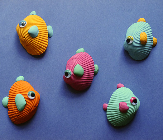 DIY Tropical Seashell Fish Craft