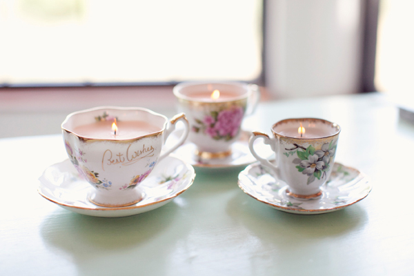 DIY Vintage Teacup Candles