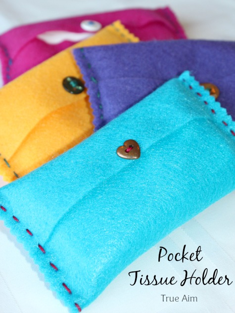 DIY Felt Pocket Tissue Holder