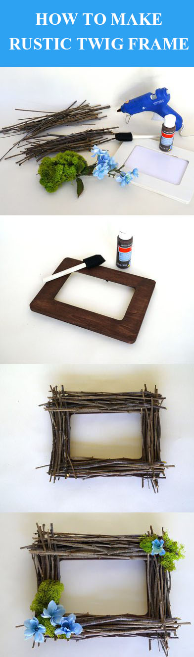 DIY Rustic Twig Frame